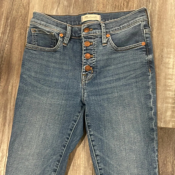 Madewell Mid-Rise Skinny Button Fly Crop Jeans Size 26 - Picture 3 of 8